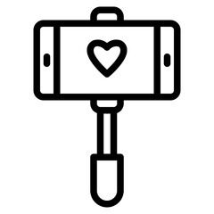mobilephome outline style icon
