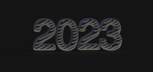 2023 New year change, turn.