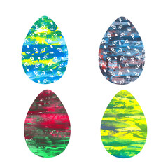 Easter egg Colorful abstract floral egg clipart Christian holiday object.