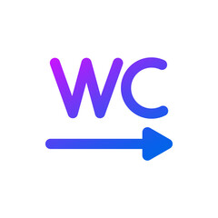WC sign icon
