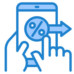 mobilephone blue style icon