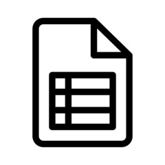 Excel document icon