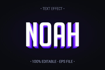 Noah-text-style-effect-Premium Vector