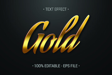 Gold-text-style-effect-Premium Vector