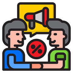 advertising color line style icon