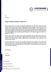 Corporate stationary creative clean unique simple business letterhead A4 template Design