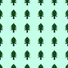 Obraz premium Abstract Christmas seamless pattern with decorative Christmas tree. Print for greeting cards, fabric or wrapping paper designs. Eps 10 vector illustration.