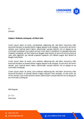 Corporate stationary creative clean unique simple business letterhead A4 template Design