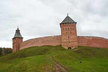 Novgorod Kremlin in autumn season. Veliky Novgorod, a historical city in Russia that is over 1000...