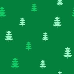 Abstract Christmas seamless pattern with decorative Christmas tree. Print for greeting cards, fabric or wrapping paper designs. Eps 10 vector illustration.