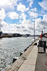 Poole harbour in the summertime.