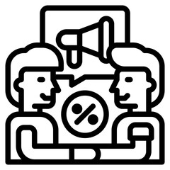 advertising outline style icon