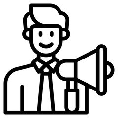 advertising outline style icon