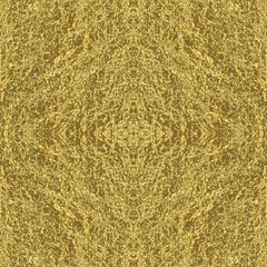 Golden mirror seamless texture with noise. Golden background. The rough surface is yellow.
