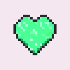 pixel heart pixel art illustration 