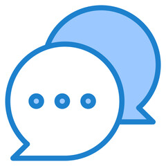 speech blue style icon