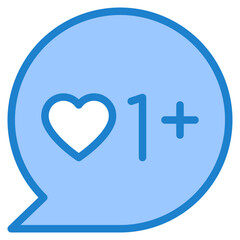 Obraz premium speech blue style icon