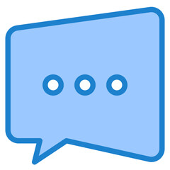 speech blue style icon