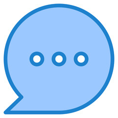 speech blue style icon