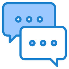 speech blue style icon