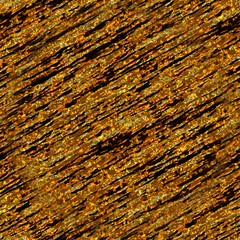 Golden seamless texture with strong diagonal noise. The rough surface is yellow. Golden background.
