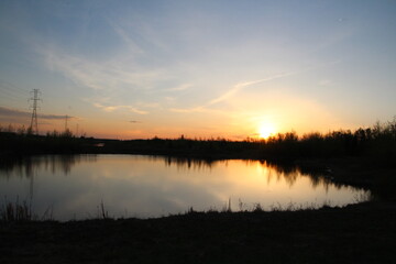 Sunset Reflections, Pylypow Wetlands, Edmonton, Alberta