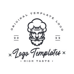 chef logo template. vector chef logo.