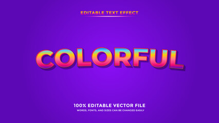 Colorful Editable Text Effect