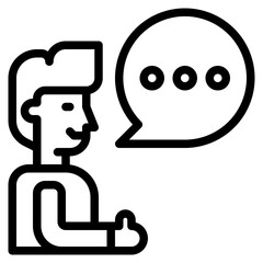 man outline style icon