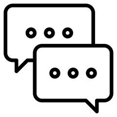 speech outline style icon