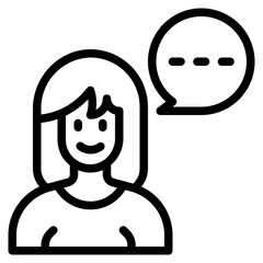 woman outline style icon