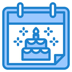 Fototapeta premium calendar blue style icon