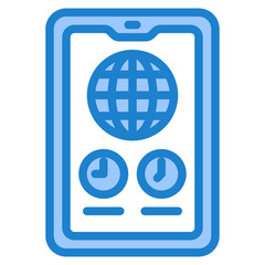 mobilephone blue style icon