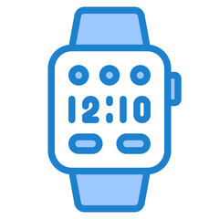 smartwatch blue style icon