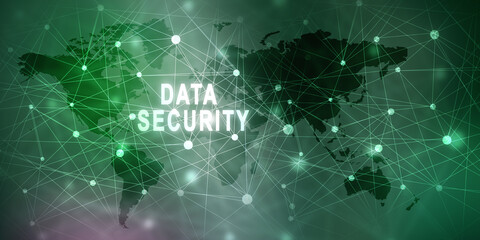 2d illustration data security concept