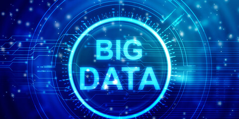 2d illustration abstract Big data 
