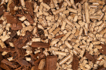 Biofuels wood pellets background