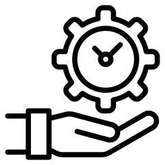 time outline style icon