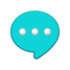 Fototapeta premium 3d Chat bubble. Talk, dialogue, messenger or online support concept. concept. illustration