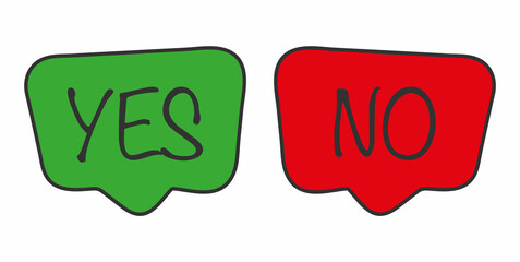 Yes and now speech bubble icons green and red colors