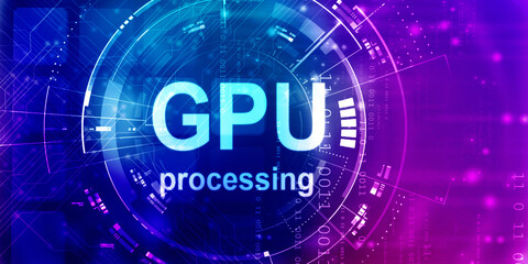 2d illustration gpu futuristic background

