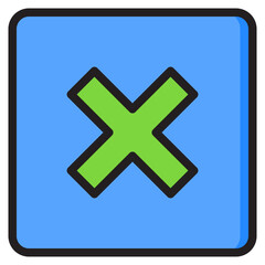 cross color line style icon