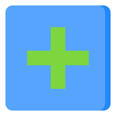 Fototapeta premium add flat style icon