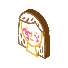 couperose skin disease isometric icon vector. couperose skin disease sign. isolated symbol illustration