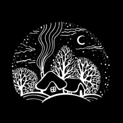 silhouette of a tree