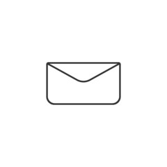 Mail envelope icon. Message line icon for web and print isolated on white background.