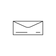 Mail envelope icon. Message line icon for web and print isolated on white background.