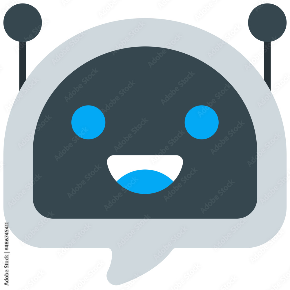 Wall mural chatbot flat icon