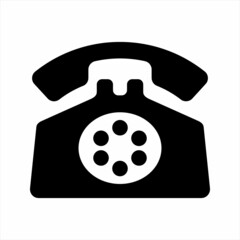 Telephone icon. Vector and glyph