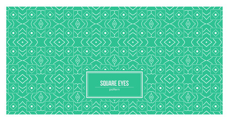 a pattern consisting of a square containing eye-shape
